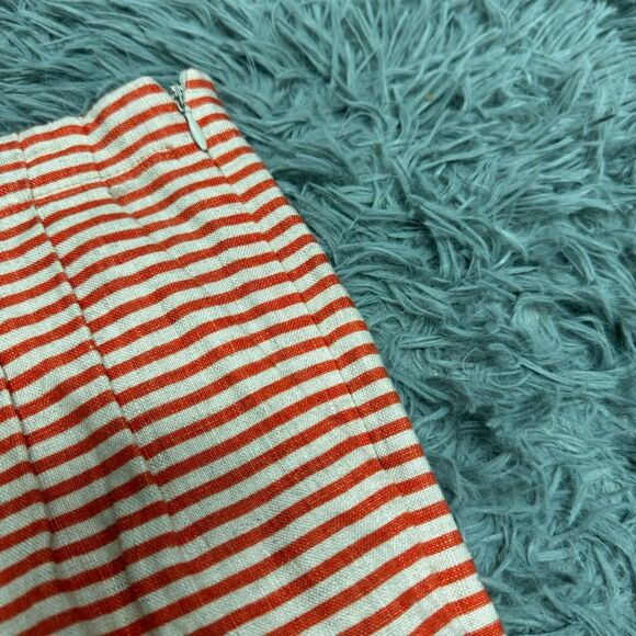 LOFT Striped 100% Linen Skirt Size 4 - Picture 5 of 10